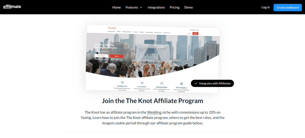 The knot affiliate program- best wedding affiliate programs