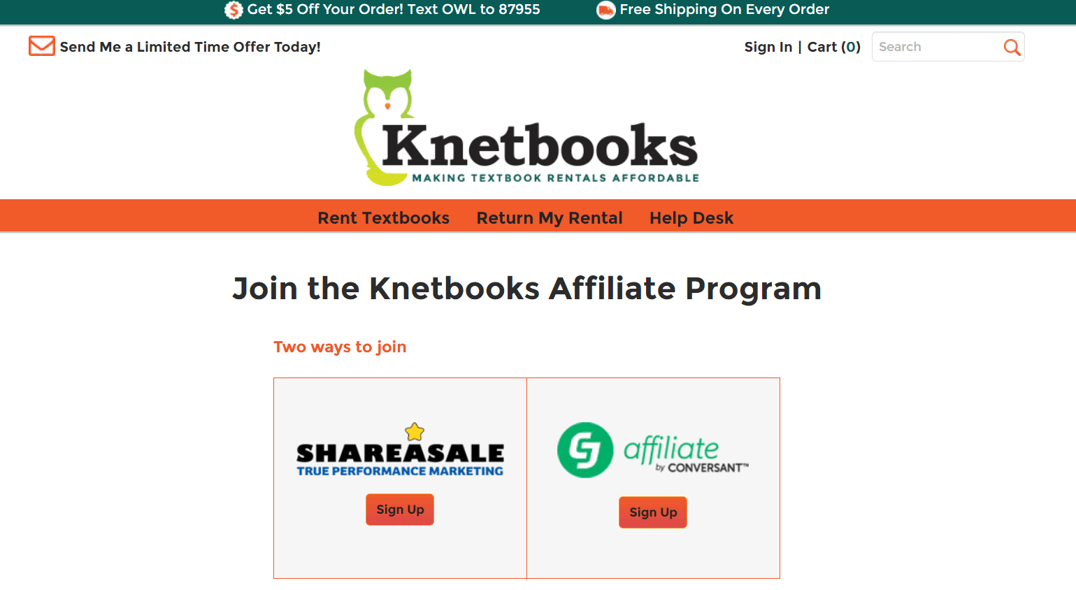 Knetbooks main page