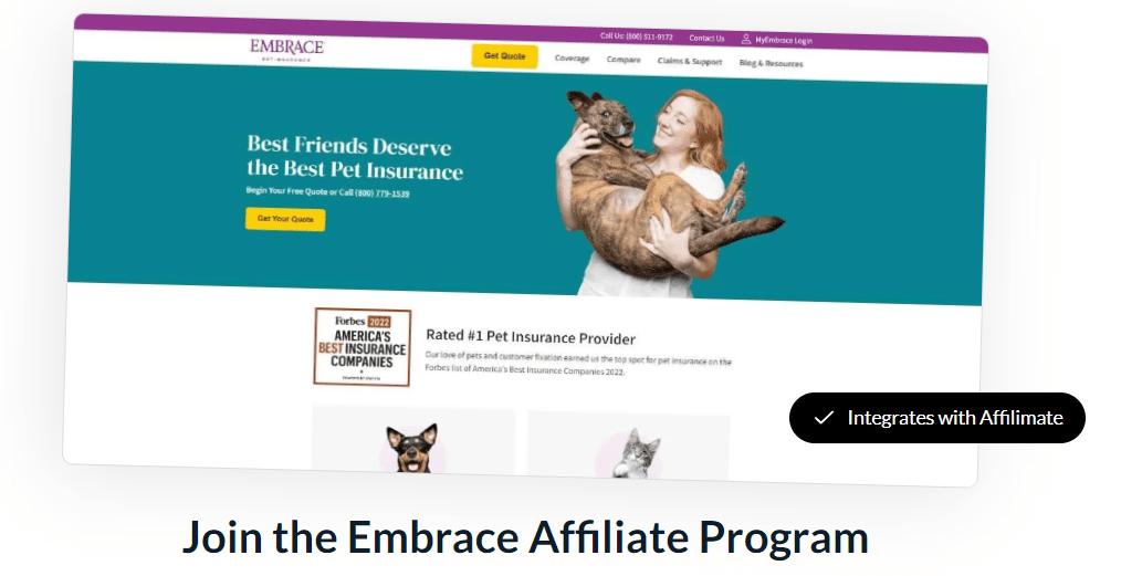 Embrace Pet Insurance Pet Affiliate Programs