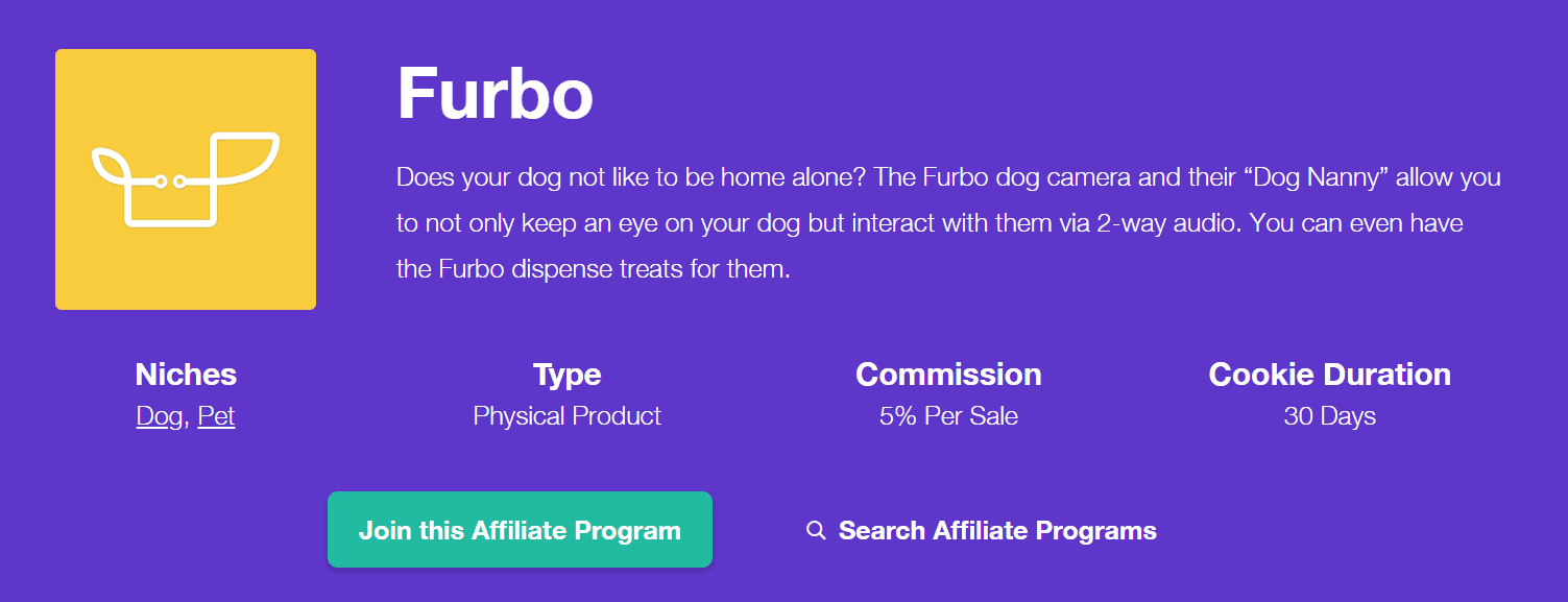 Furbo Pet Affiliate Programs