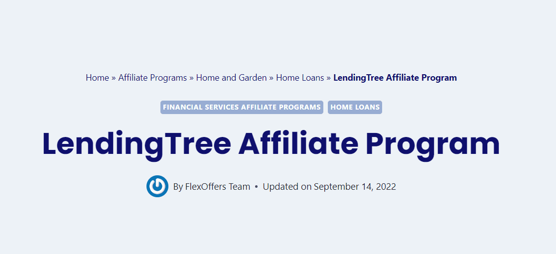 Lending Tree homepage