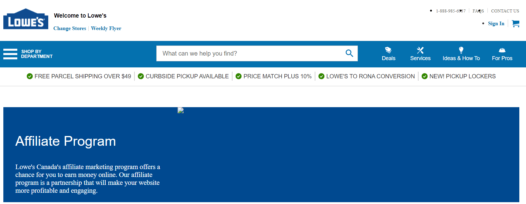 Lowe’s Canada Affiliate Programs