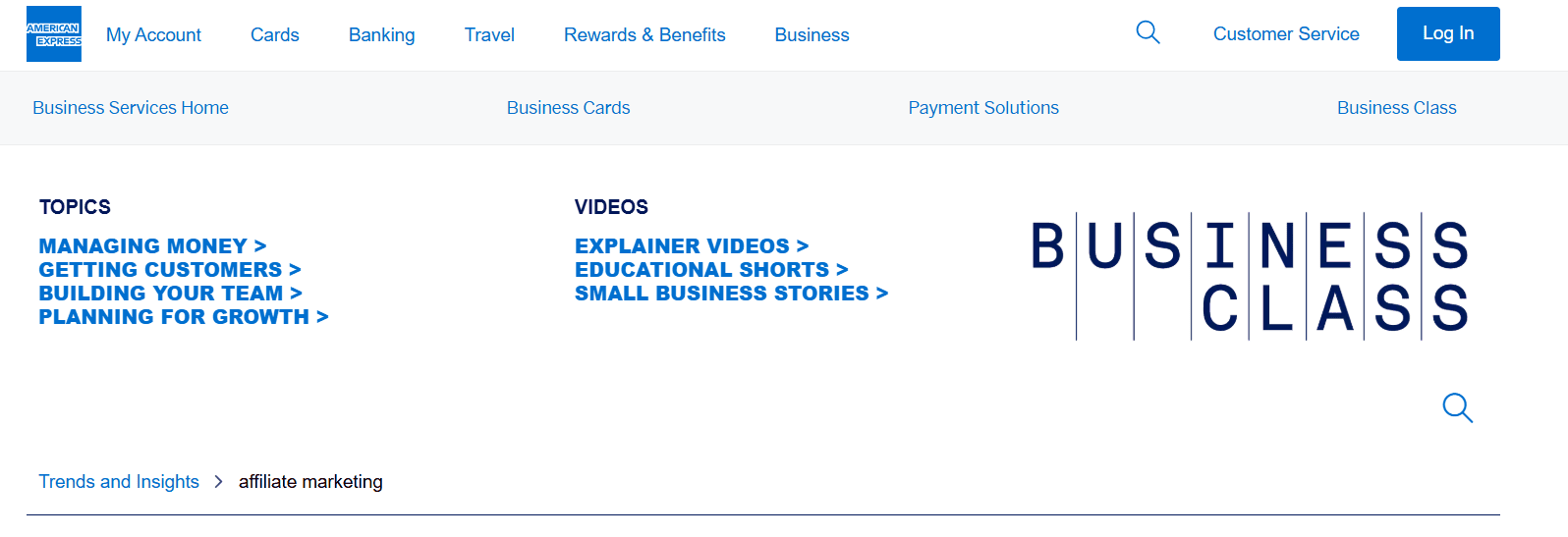 american express homepage