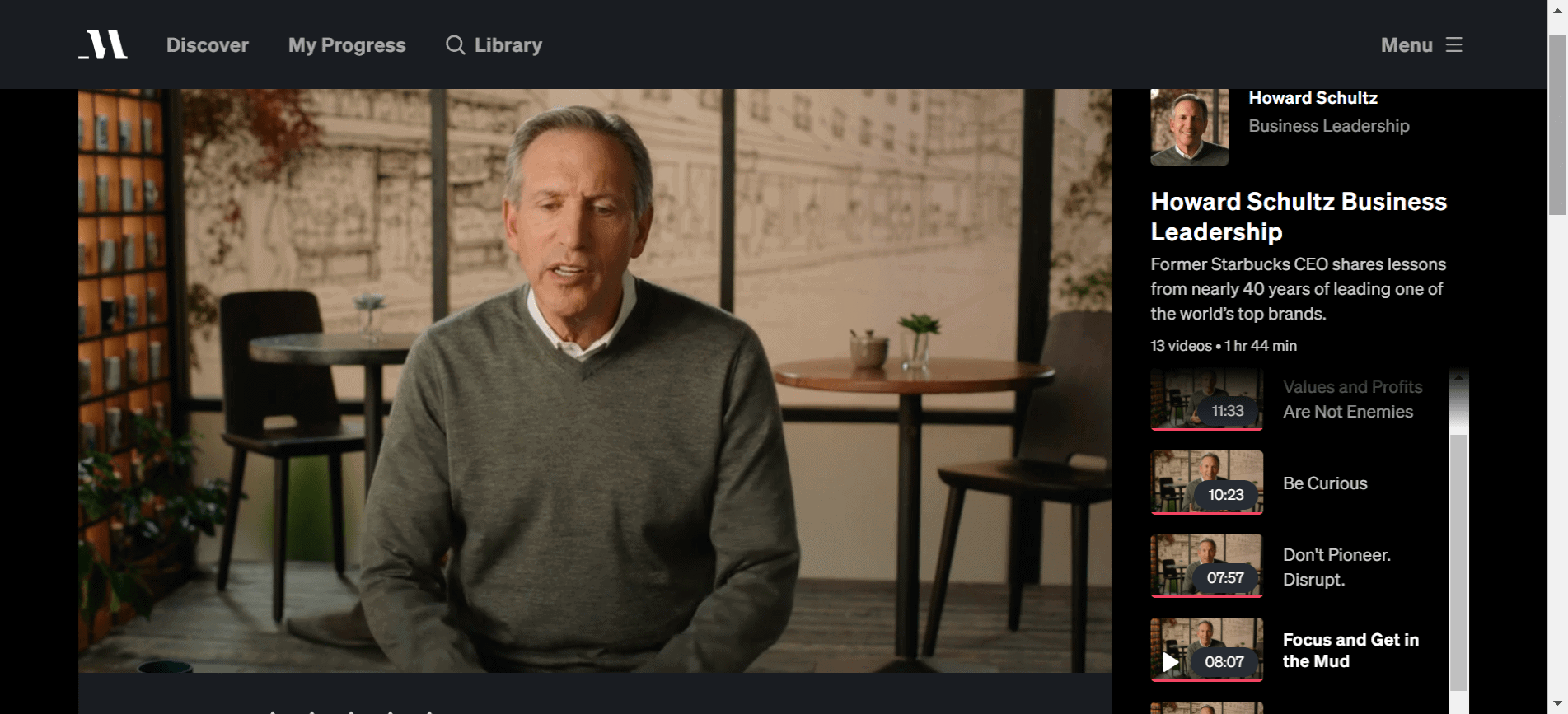 Howard schultz teaching business leadership