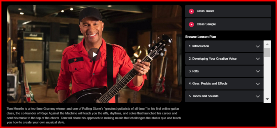 Tom Morello Masterclass Review