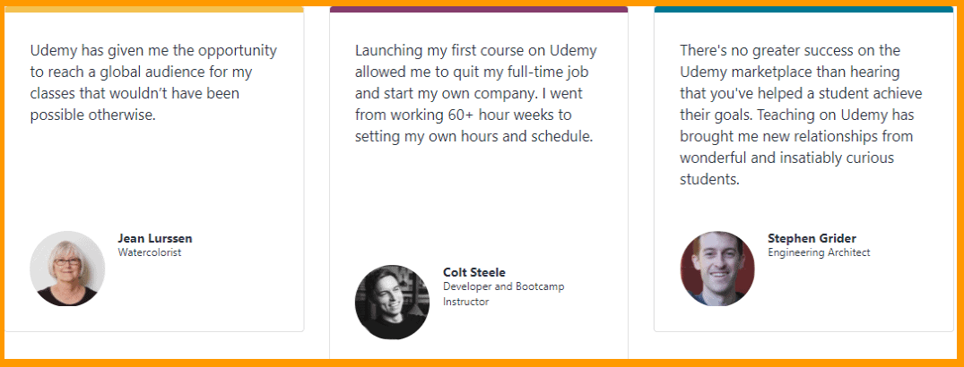 Udemy Testimonials
