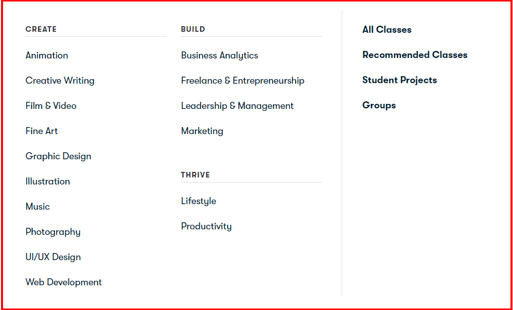 SkillShare Vs Masterclass Features