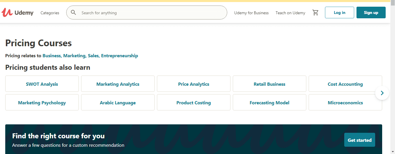 Udemy Pricing