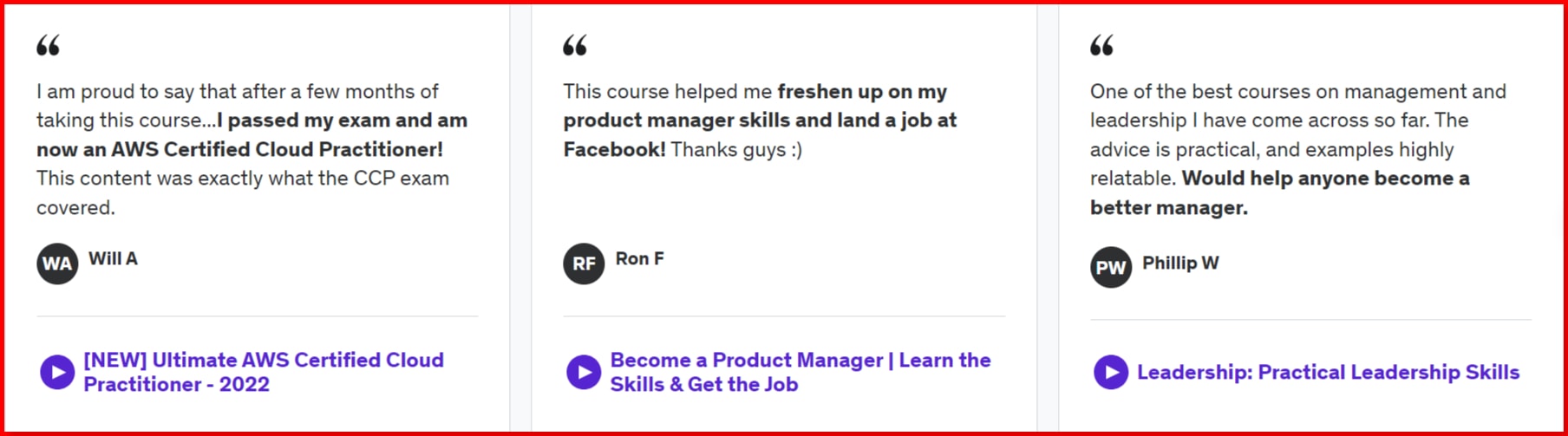 Udemy-Testimonials