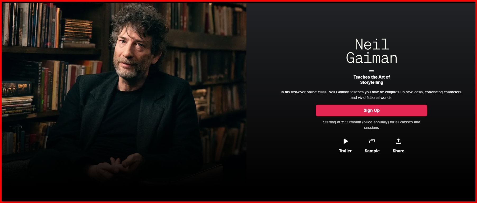 neil gaiman masterclass review