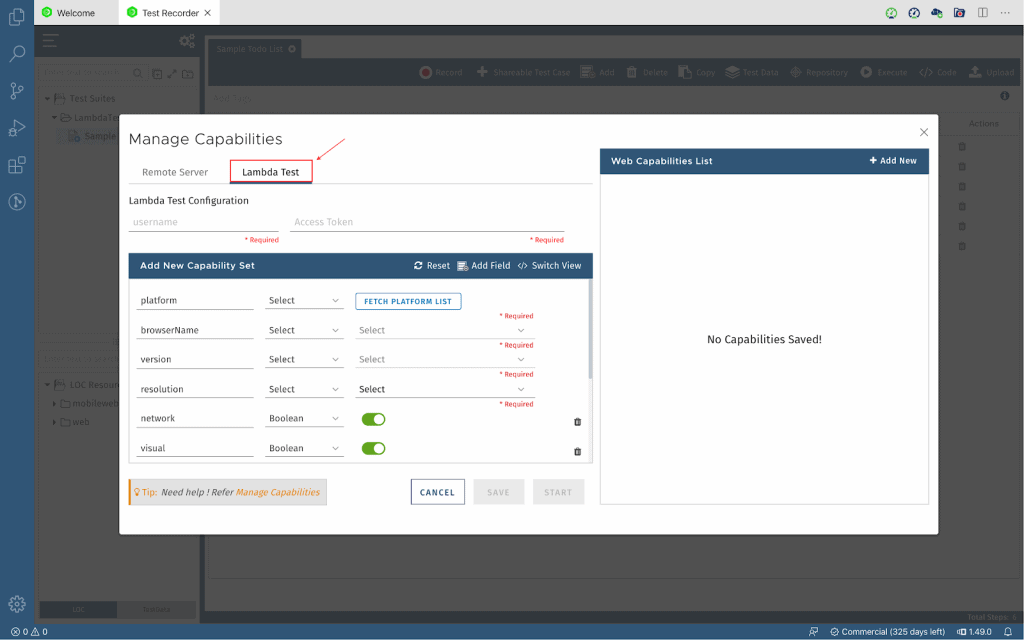 QMetry Lambdatest