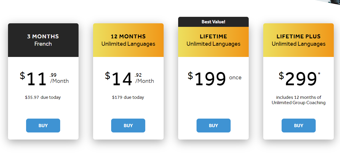 Rosetta Stone - Pricing