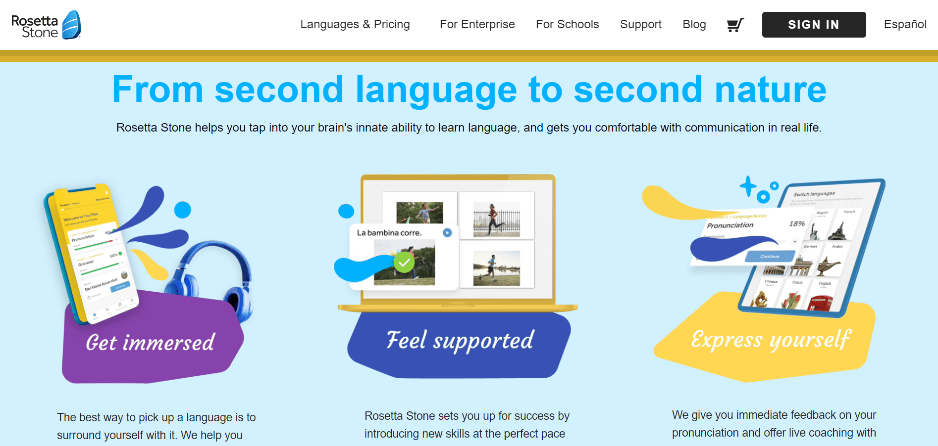Rosetta-Stone features