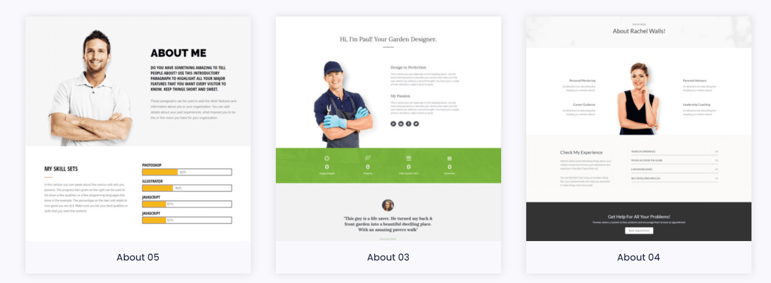 About Us templates