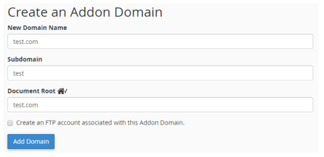How To Add An Addon Domain In cPanel 