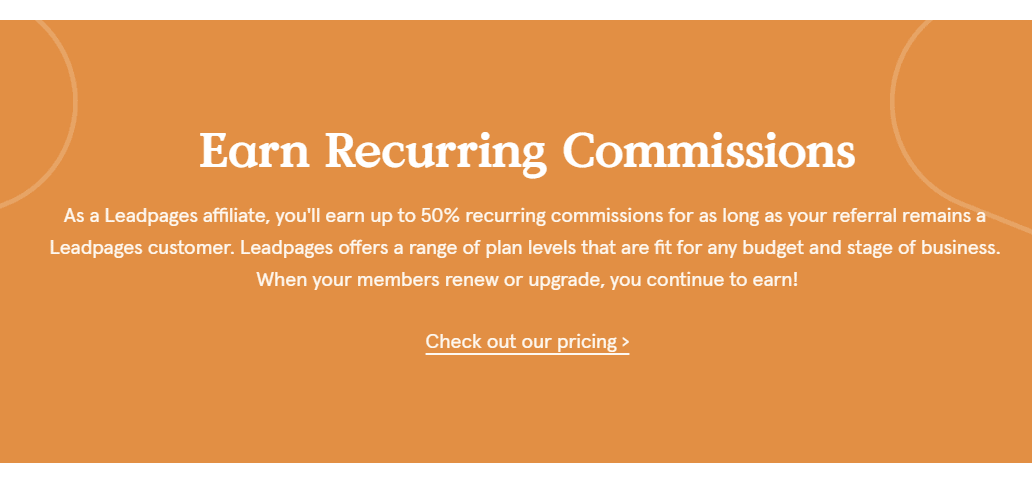 Benefits of Leadpages Affiliates Program