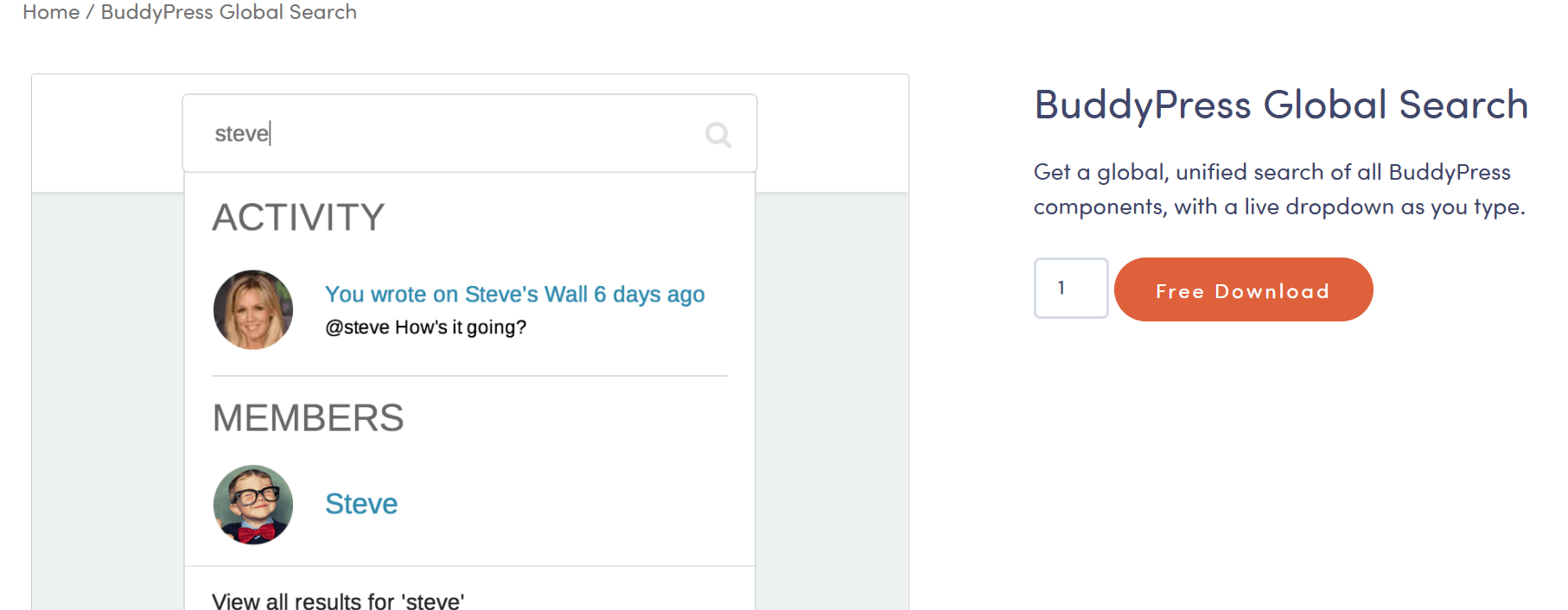 BuddyPress Global Search