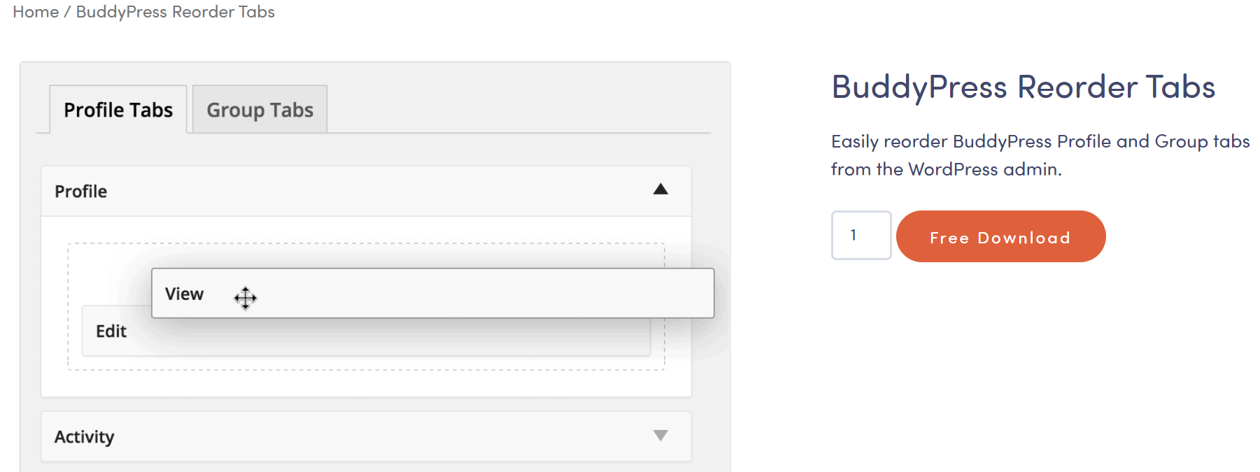 BuddyPress Recorder Tabs