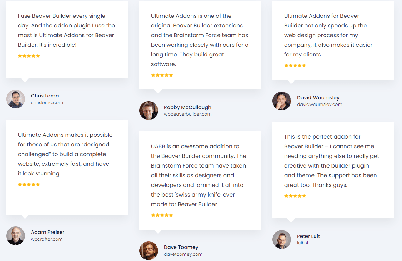 Customer Review For Beaver Builder