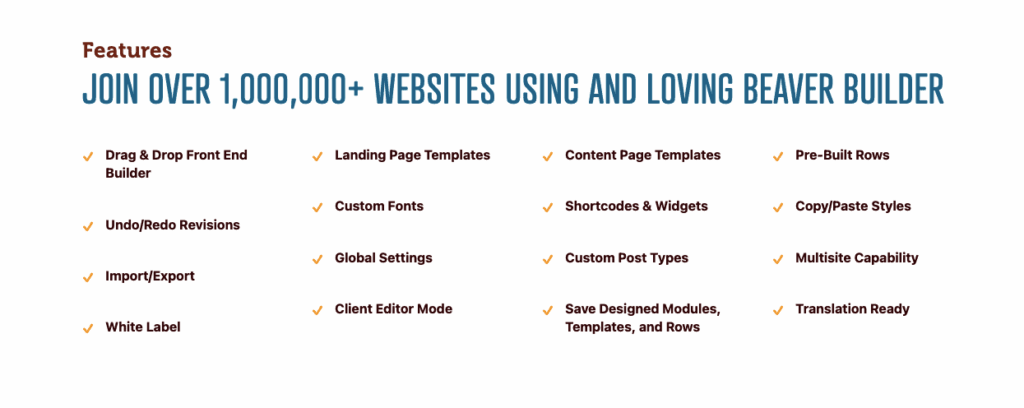 Features Of Beaver Builder