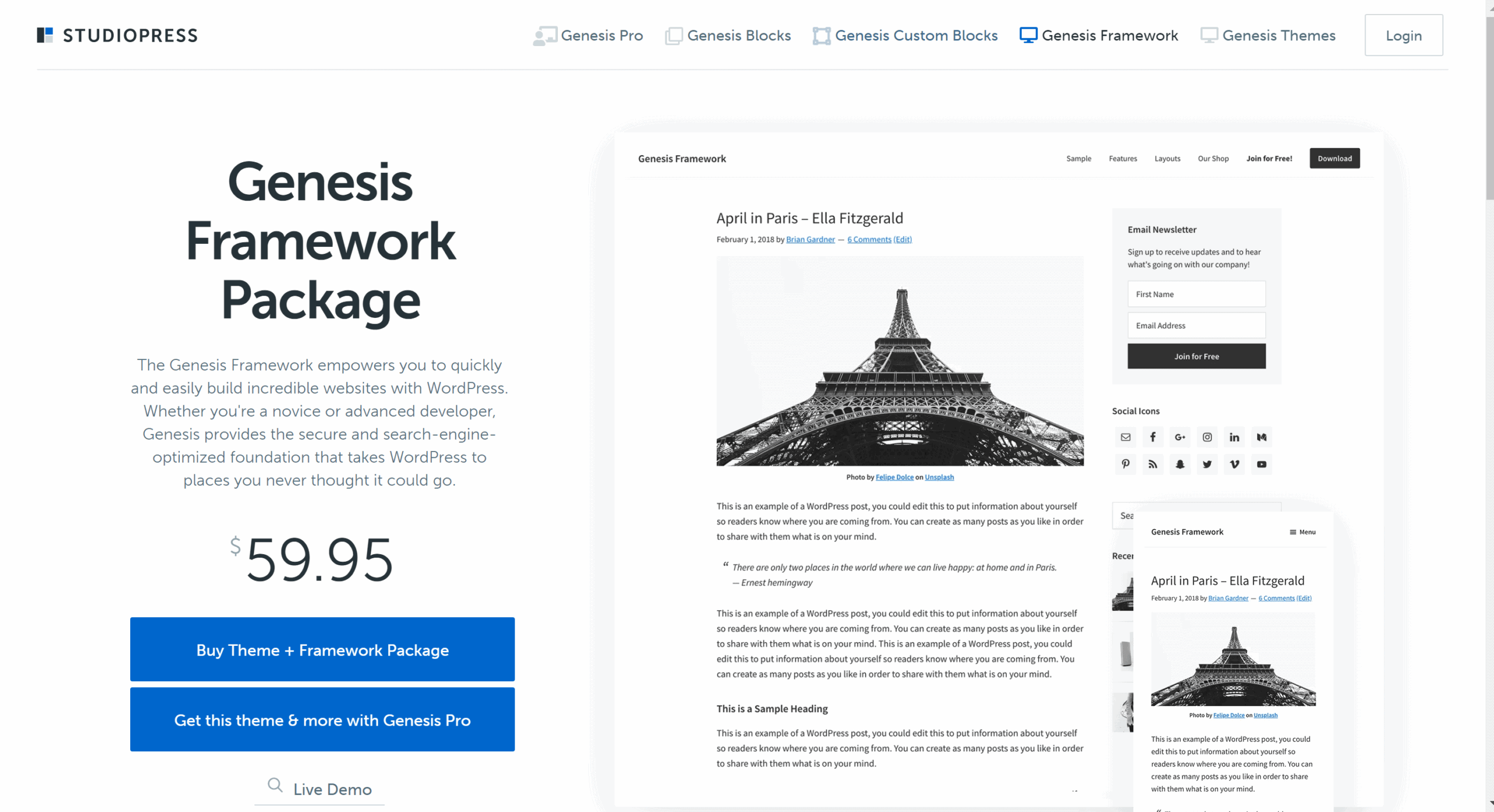 Geneis theme- GeneratePress Alternatives