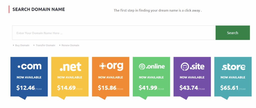 MonoVM - Domains Pricing