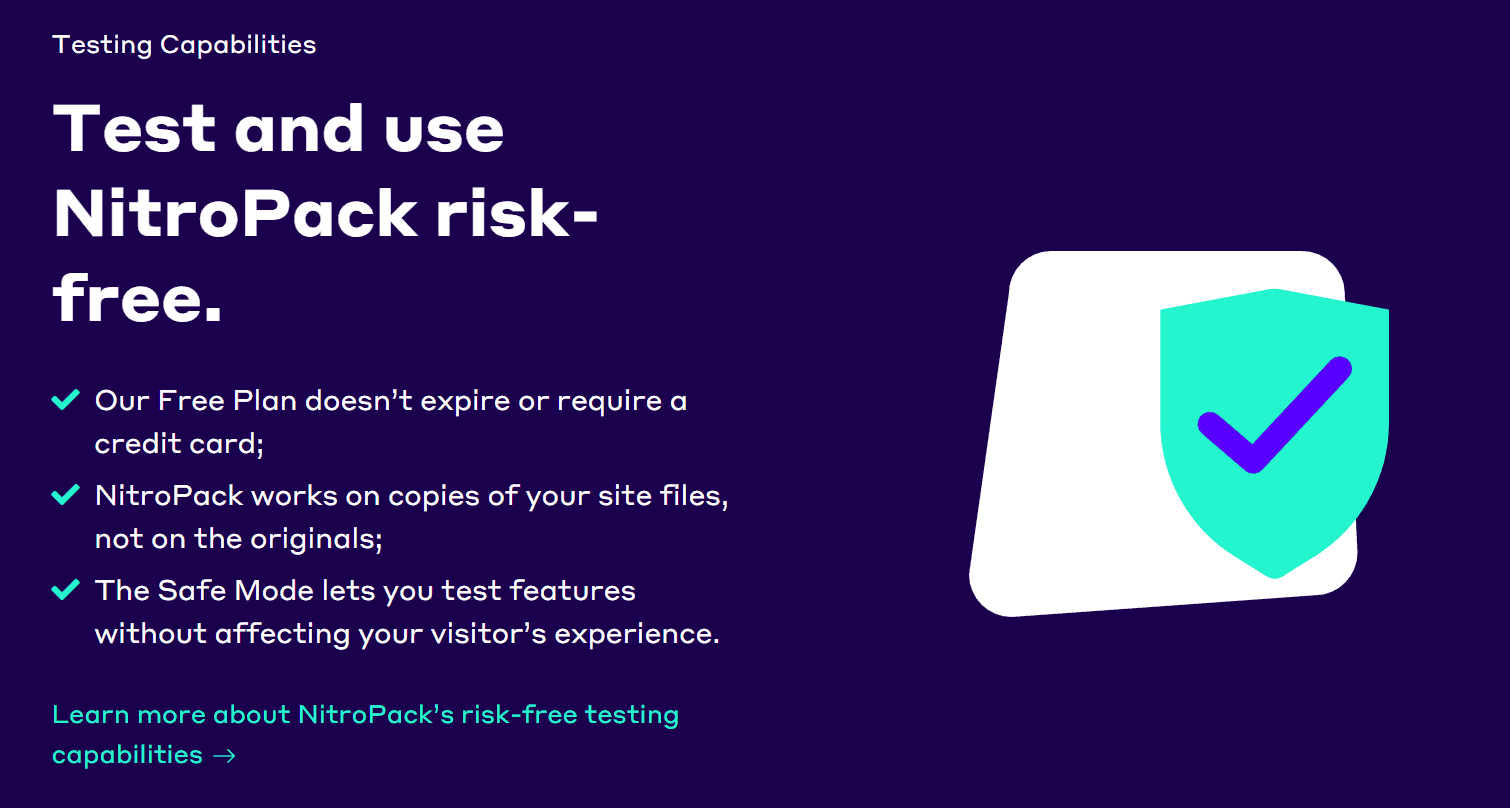 NitroPack Testing Capabilities