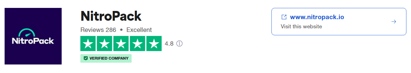 NitroPack Trustpilot Rating