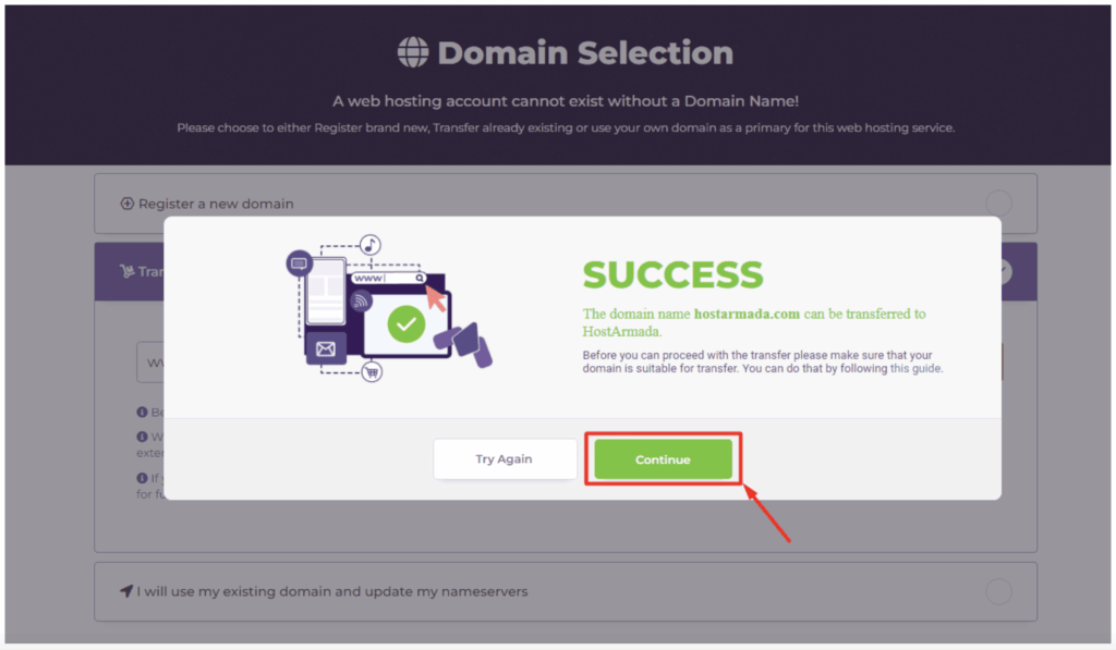 Now Click on ‘Continue’
