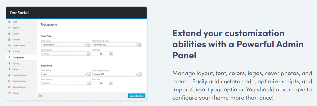 One Social Customization