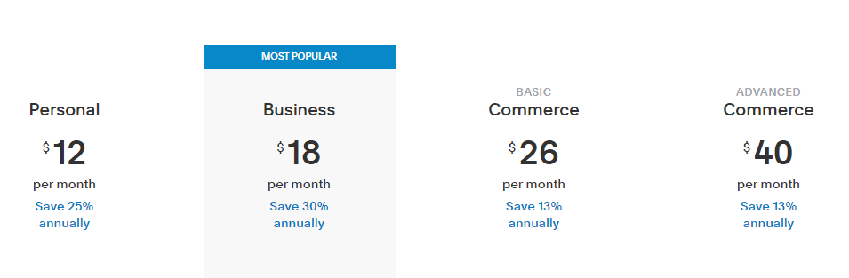 Squarespace Pricing