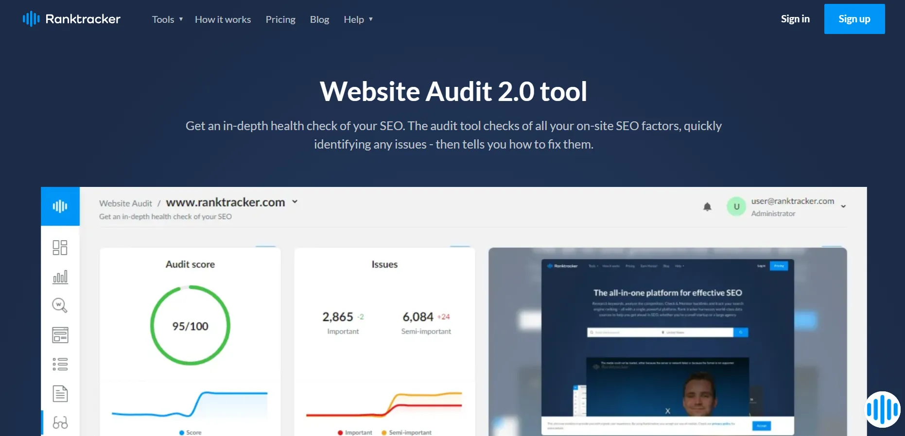 Rank Tracker Site Audit
