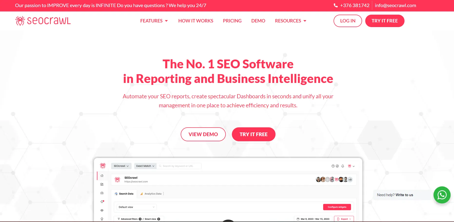 Seocrawl Homepage