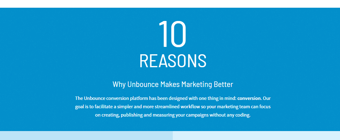 Unbounce Benefits