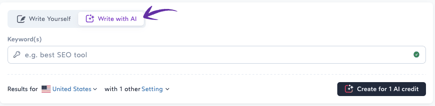 WRITE WITH AI
