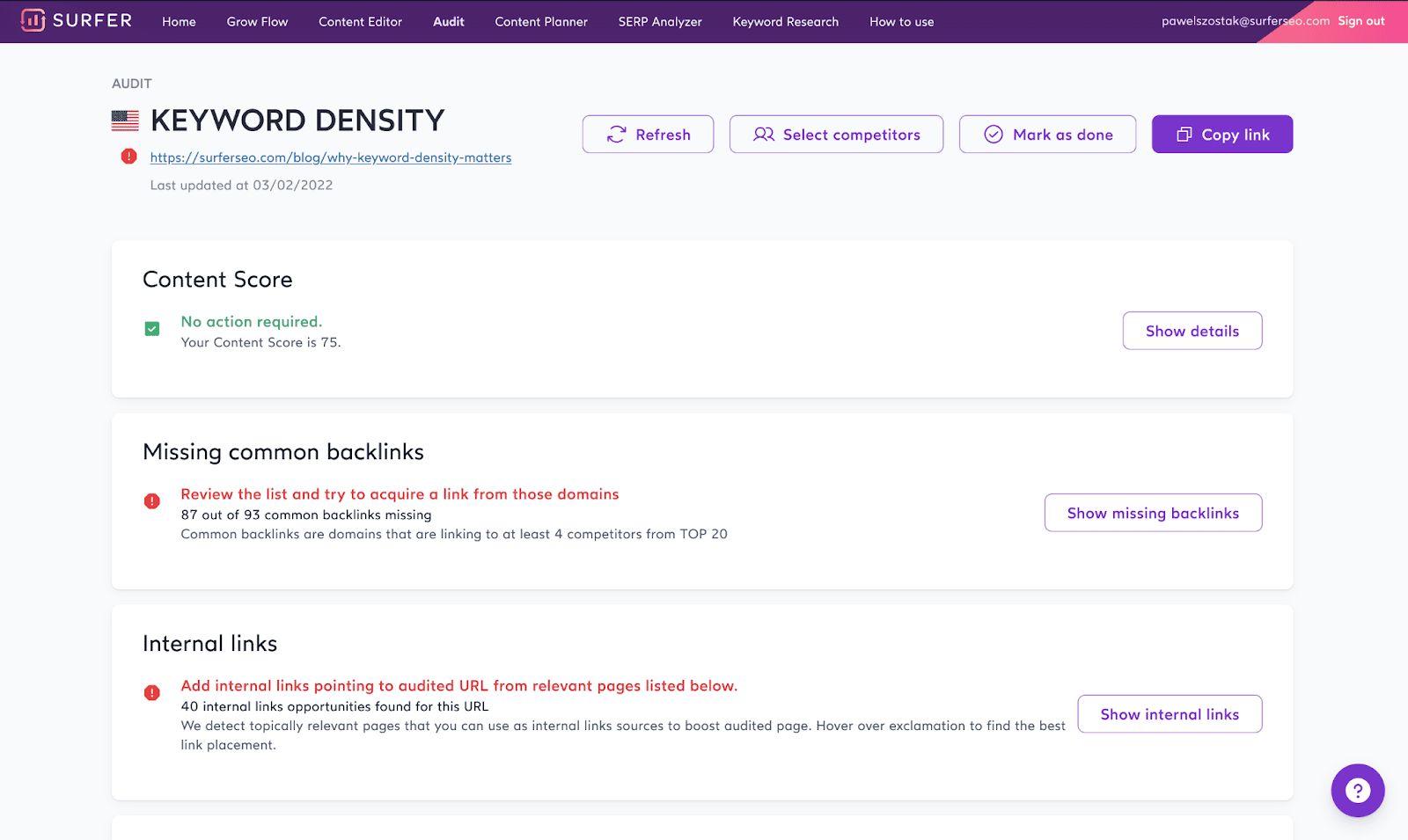keyword Density